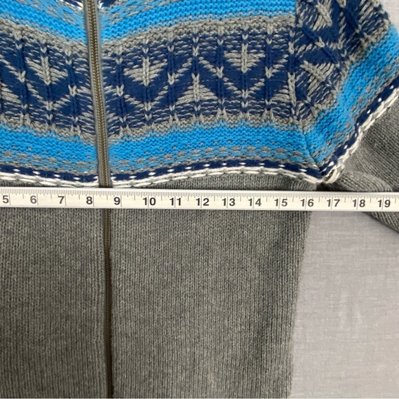 GAP Kids Zip Up Sweater with Nordic Pattern Sz XXL NEW - Picture 7 of 8